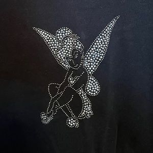 Disney Black shirt with sequins tinker bell